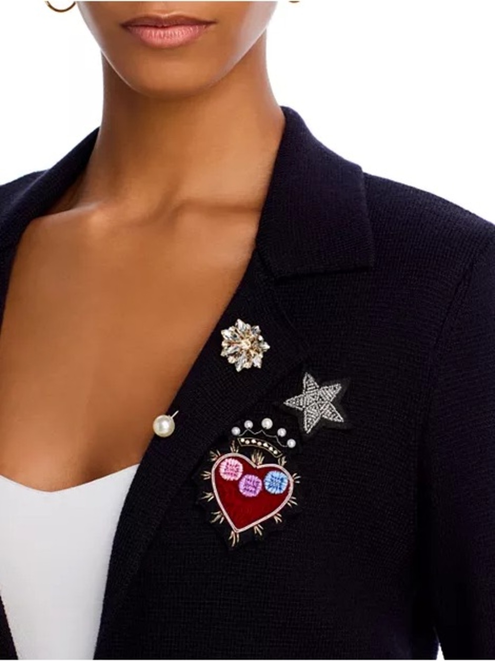 Cinq a Sept Blazer with Decorative Embellishments - Picture 3 of 11